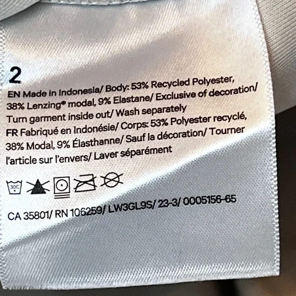 Lululemon Softstreme Perfectly Oversized Cropped Crew Bone Size 2 - Picture 6 of 6